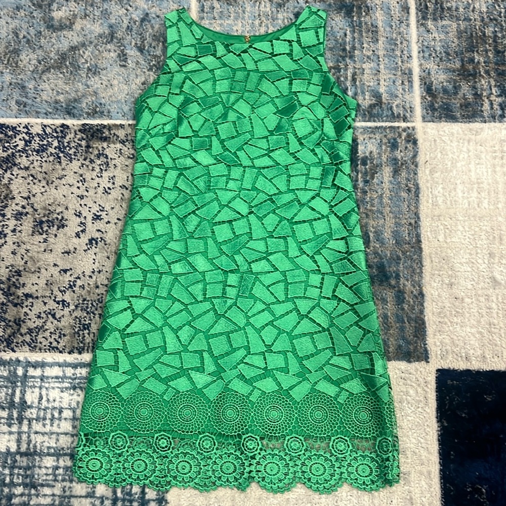 EUC Eliza J Green Lace Dress
